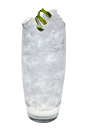 The Lime Vodka Soda is a clear drink made from Smirnoff lime vodka and club soda, and served over ice in a highball glass with a lime twist.