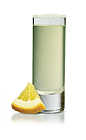The Lucious Lemon Drop shot is made from Stoli Citros citrus vodka, lemon juice and agave nectar, and served in a chilled shot glass.