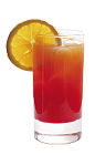 The Luna Tequila Sunrise drink recipe is an orange colored drink made from Lunazul blanco tequila, orange juice and grenadine, and served over ice in a highball glass.