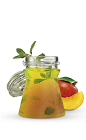 The Mango Mojito drink recipe is a lively orange colored variation of the old standard Mojito. Made from Cruzan Mango rum, mango fruit, lime juice, simple syrup, mint and club soda, and served over ice in a highball glass.