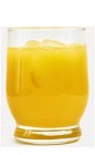 The Mango Passion cocktail recipe is an orange colored drink made from Burnett's mango vodka and pineapple juice, and served over ice in a rocks glass.