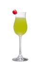 The Midori Slipper is a variation of the classic Japanese Slipper cocktail recipe. Made from Midori melon liqueur, tequila, triple sec and orange juice, and served in a chilled cocktail glass.