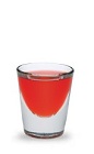 The Minted Berry is a red shot made from spearmint schnapps and strawberry schnapps, and served in a chilled shot glass.
