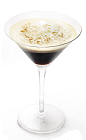 The Moli Caffe is a great breakfast drink or a dessert cocktail. A brown cocktail made form Molinari sambuca, espresso, heavy cream and sugar, and served in a chilled cocktail glass.