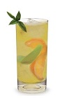 The Orange Caipirinha is a tropical variation of the classic Brazilian Caipirinha cocktail. An orange drink, made from rum, Cointreau, kumquats, lime, sugar and club soda, and served over ice in a highball glass.
