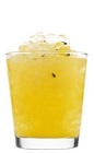 The Paradise Oh is a yellow colored drink recipe made from 42 Below Passion vodka, pineapple juice, lime juice, passion fruit, vanilla syrup and club soda, and served over ice in a rocks glass.