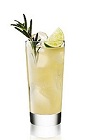 The Pear Gin is made from Beefeater gin, pear juice, rosemary and lime, and served over ice in a highball glass.