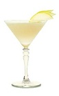 The Pear Tree Martini is made from pear vodka, St-Germain elderflower liqueur, lime juice and bitters, and served in a chilled cocktail glass.