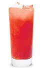 The Pierced Navel is an orange colored cocktail made form peach schnapps, cranberry schnapps, orange juice and cranberry juice, and served over ice in a highball glass.
