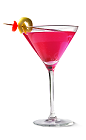 The Pink Flamingo cocktail recipe is a pink colored drink made from UV Lemonade vodka, cranberry juice and triple sec, and served in a chilled cocktail glass.