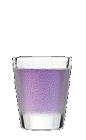 The Grape Chew shot recipe is a vivid purple colored shot waiting for a bachelorette party full of lively girls. Made from Three Olives bubble vodka, purple vodka and sour mix, and served in a shot glass.