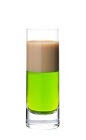 The QF Shooter is made by layering Midori melon liqueur, Kahlua coffee liqueur and Bailey's Irish cream in a chilled shot glass. The QF in the name refers to Quick F... if you drink too many of these.