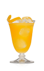 If you have a passion for rum like we do, then this is the drink for you. The Q Passion cocktail is an orange colored drink recipe made from Don Q rum and passion fruit juice, and served over ice in a rocks glass.