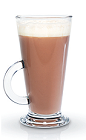 The Raspberry Chocolate is a warm winter drink made from Finlandia raspberry vodka and hot chocolate, and served in a coffee or hot toddy glass.