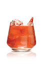 The Red Hot Stoli drink is made from Stoli Hot jalapeno vodka and cranberry juice, and served in an old-fashioned glass.