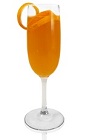 The Silver Sling is a variation of the classic Singapore Sling cocktail. An orange cocktail made from Patron tequila, sweet vermouth, lemon juice, simple syrup, bitters and champagne, and served in a chilled champagne flute.