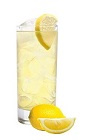 The Skinny Acai Lemonade is a low-cal yellow colored drink recipe made from VeeV acai spirit, lemon juice, agave nectar and club soda, and served over ice in a rocks glass.