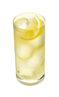 The SoCo Lemonade is a yellow colored drink made from Southern Comfort, lemonade and lemon, and served over ice in a highball glass.