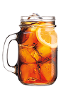 The SoCo Tea is made from Southern Comfort 100 Proof, sweet and sour mix, sweetened tea and cola, and served over ice in a mason jar.