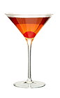 The Southern Manhattan is an orange colored drink made from Southern Comfort 100 Proof, sweet vermouth and bitters, and served in a chilled cocktail glass.