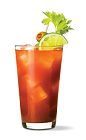 The Sriracha Bloody Mary is a spicy variation of the classic Bloody Mary drink recipe. A red colored drink made from UV Sriracha vodka and bloody Mary mix, and served over ice in a highball glass.