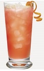 The Sunny Sangria is a red colored drink recipe made from Burnett's pink lemonade vodka, cherry vodka, lime juice, strawberry juice and lemon, and served over ice in a highball glass.