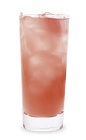 The Tropical Apple Punch is a peach colored drink made from coconut schnapps, sour apple schnapps, cranberry juice and orange juice, and served over ice in a highball glass.