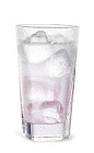 The Tropical Grape is a purple drink made from Pucker grape schnapps, coconut schnapps and club soda, and served over ice in a highball glass.