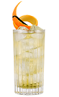 The Vanilla Ginger Ale drink is made from Galliano Vanilla and ginger ale, orange and vanilla, and served over ice in a highball glass.