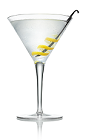 The Vanilla Martini cocktail is made from Stoli Vanil vanilla vodka, lemon juice and agave nectar, and served in a chilled cocktail glass.