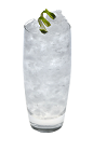The Vanilla Twist drink is made from Smirnoff Vanilla vodka, lime juice and club soda, and served over ice in a highball glass.