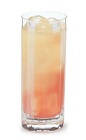 The Waterbaby is an orange colored drink made from watermelon schnapps and pineapple juice, and served over ice in a highball glass.