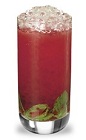 The Wildberry Mojito is an exotic variation of the classic Mojito drink. A red colored summer drink made from Pucker Berry Fusion schnapps, light rum, raspberries, mint, lime juice, simple syrup and club soda, and served in a highball glass full of crushed ice.
