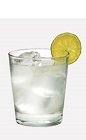 The Lemon Pear Fizz drink recipe is made from Burnett's pear vodka and lemon-lime soda, and served over ice in a rocks glass.