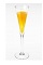 The Amaretto Mimosa is an orange colored drink made from Disaronno liqueur, orange juice and prosecco, and served in a chilled champagne flute.