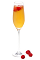 The Amore Frizzante, or more simply Sparkling Love, is an orange colored cocktail recipe destined to become a signature wedding drink. made from Gran Gala Triple orange liqueur, vodka, peach juice, prosecco and raspberries, and served in a chilled champagne flute.