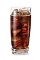 The Apple Beer is a brown drink made from sour apple schnapps, root beer schnapps and cola, and served over ice in a highball glass.