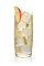 The Apple Ginger drink is made from Stoli Gala Applik apple vodka and ginger ale, and served over ice in a highball glass.