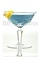 The Aviation cocktail is a classic cocktail dating back to World War I. This variation is a smooth blue cocktail made from gin, lemon juice, maraschino liqueur and The Bitter Truth violet liqueur, and served in a chilled cocktail glass. The blue color and sweet taste make for a very good wedding or cocktail party drink.