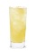 The Banana Whammer is a yellow drink made from banana liqueur, peach schnapps and pineapple juice, and served over ice in a highball glass.