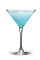 The Berry Fusion Mintini is an exciting blue cocktail made from Pucker Berry Fusion schnapps, vodka and lemonade, and served in a chilled cocktail glass.