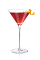 The Blood and Sand cocktail is made from Stoli Salted Karamel vodka, Scotch whiskey, cherry liqueur, sweet vermouth and orange juice, and served in a chilled cocktail glass.