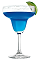 The Blue Margarita is an exotic variation of the classic Margarita drink. A blue cocktail made from Rose's blue curacao cordial, Rose's lime cordial, Rose's triple sec cordial and tequila, and served in a salt-rimmed margarita glass.