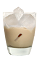 The Brown Cow drink is made from Smirnoff Root Beer vodka, Bailey's Irish cream and milk, and served over ice in a rocks glass.