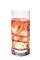 The Bubbly Strawberry-ade is a pink colored drink made from strawberry schnapps, vodka, sour mix and lemon-lime soda, and served over ice in a highball glass.