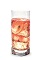The Bubbly Strawberry-ade is a pink colored drink made from strawberry schnapps, vodka, sour mix and lemon-lime soda, and served over ice in a highball glass.