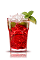 The Campari is an Italian variation of the classic Mojito drink. A red drink made from Campari, lime, mint, brown sugar and club soda, and served over ice in a highball glass.