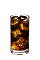 The Cherry Vodka and Coke is a brown drink made from Smirnoff cherry vodka and Coca-Cola, and served over ice in a highball glass.