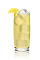 The Chocolat Kokonut Sunrise is made from Stoli Chocolat Kokonut vodka, pineapple juice and club soda, and served over ice in a highball glass.