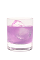 The Coco Berry Bliss is a purple drink made from Hpnotiq Harmonie, coconut vodka and club soda, and served over ice in a rocks glass.